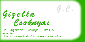 gizella csoknyai business card